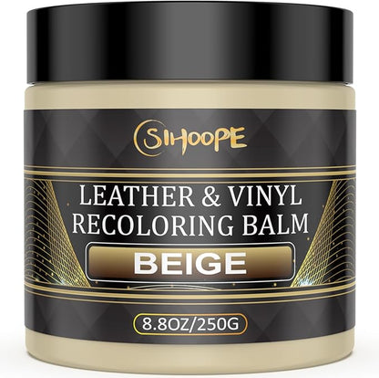 2025 New Advanced Leather Recoloring Balm,Beige Leather Repair Kit for Furniture,Leather Dye Filler,Couch Paint and Repair,Leather Color Restorer for Couches,Leather Scratch Remover for Car Interior