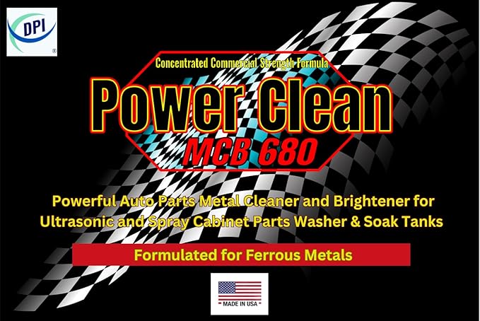DPI Power Clean MCB 680, Auto Parts Cleaning Detergent, Metal Cleaner and Brightner Powder Concentrate, Formulated for Ferrous Metals.