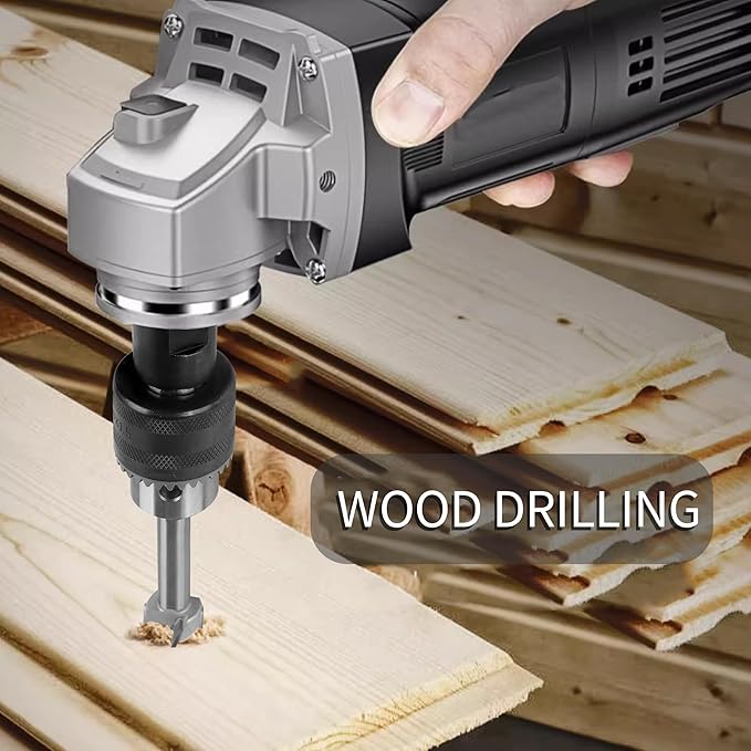 Kofdvdz 5/8-11 Angle grinding machine special conversion chuck, 1.5-10mm diameter metal drill chuck with fixed converter and quick replacement, stable use, can replace electric drill holes