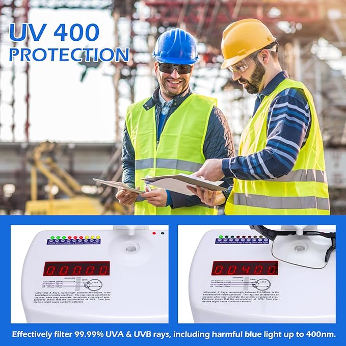 OXG 6 Pack Safety Glasses for Men Women, ANSI Z87.1 Work Glasses Anti Scratch Protective Eyewear with UV400 Protection