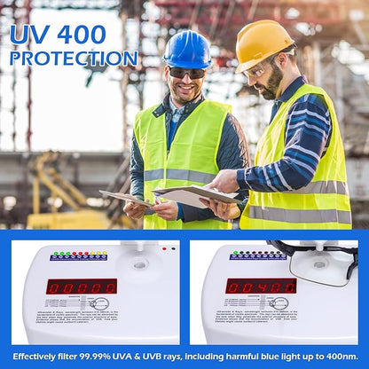 OXG 6 Pack Safety Glasses for Men Women, ANSI Z87.1 Work Glasses Anti Scratch Protective Eyewear with UV400 Protection