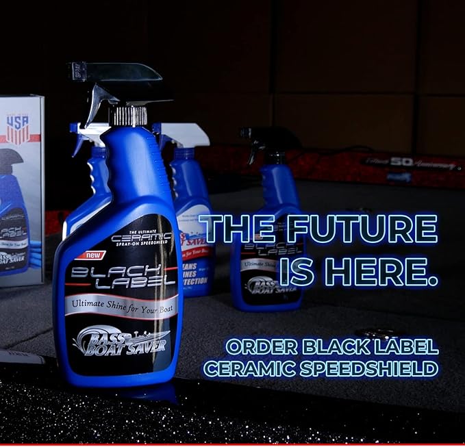 Black Label Ceramic Speedshield - Ultimate Brilliant Ceramic Marine Shine Spray - Ceramic Detailer Spray with Micro Repair Technology