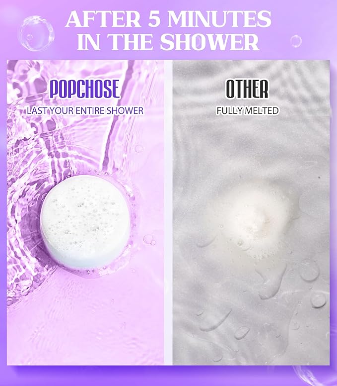 POPCHOSE Shower Steamers Aromatherapy - Christmas Stocking Stuffers for Women & Men,16 Pack Lavender Natural Essential Oils Shower Tablets, Self Care Relaxation & Home SPA, Birthday Gifts for Women