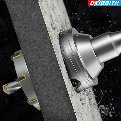 7-3/32" Concrete Hole Saw, 180mm Tungsten Steel Core Bit for Cinder Block, Brick, Rock, Plank Walls for Pipes or mini Split Lines, with SDS Max Shank and 2 Center Positioning Drill Bits.