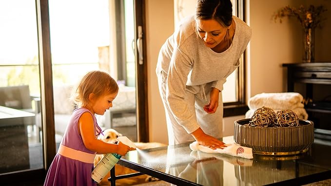 HoogaLab 16oz Glass Cleaner - No Streak, All Shine! Achieve a Crystal Clear Shine on All of Your Glass Surfaces | Elimate Fingerprints, Smudges, Water Spots, and More! (2 pack)
