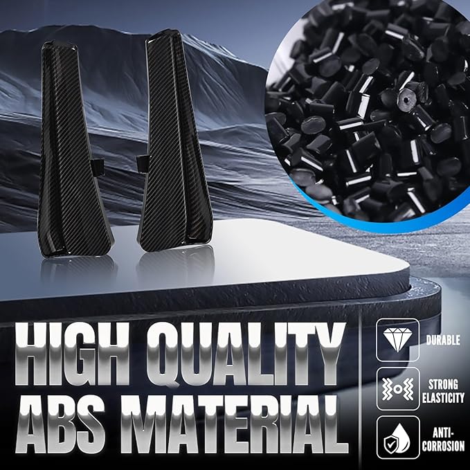 BILLFARO Extended Front Splash Guards Mud Flaps,Carbon Fiber Pattern Wheels Rock Guards Mudflap Fender Mudguard Mud Guards Protector ﻿Accessories for Corvette C8 Z06 2023+ for C8 E-Ray 2024+