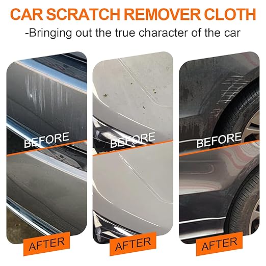 Nano Sparkle Cloth Car Scratch Remover Paste for Vehicles, Car Paint Scratch Repair Kit for Minor Scratches & Water Spots (Orange)