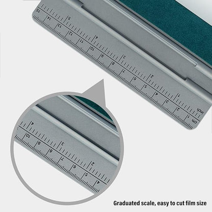 FOSHIO 6 Inch Felt Squeegee for Vinyl wtih Ruler 15CM 4 Round Corners Universal Card, Window Tint Film Installing Hard Silver PP Car Vinyl Wrap Scraper Tool