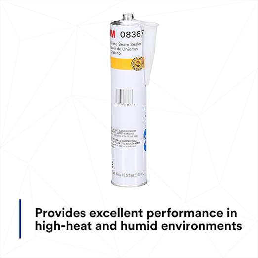 3M Urethane Seam Sealer, 08367, Black Color, High Solids, Permanently Flexible, 310 mL/10.5 fl oz Cartridge