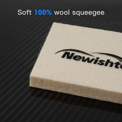 NEWISHTOOL Wool Felt Squeegee for Window Tinting, 2 Sizes Shrink Wool Squeegee, Scratch-Free Soft Window Tint Applicator