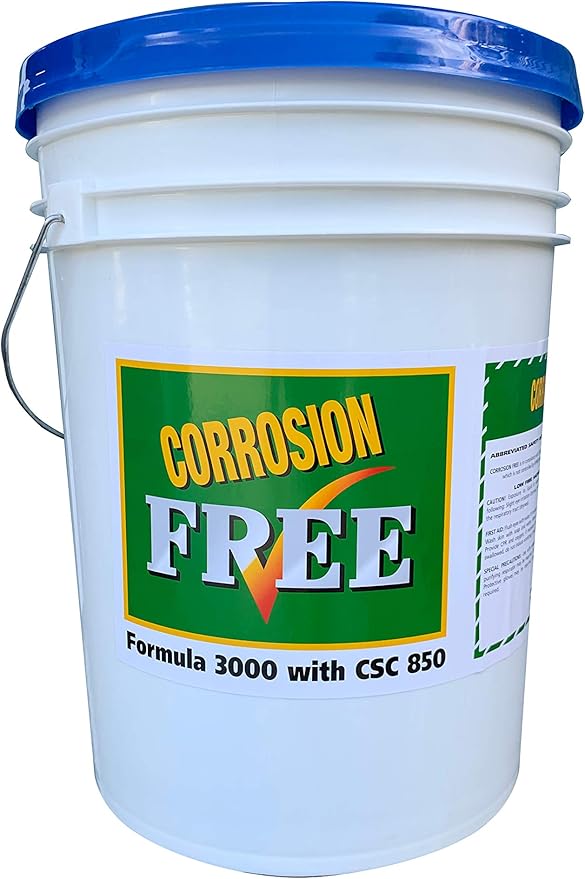 Corrosion Free Rust Cure Formula 3000 – 5 Gallon Pail – No-Drip Rust Inhibitor & Undercoating for Cars, Trucks, Tractors, Snowblowers, Lawn Mowers – Stops & Prevents Rust