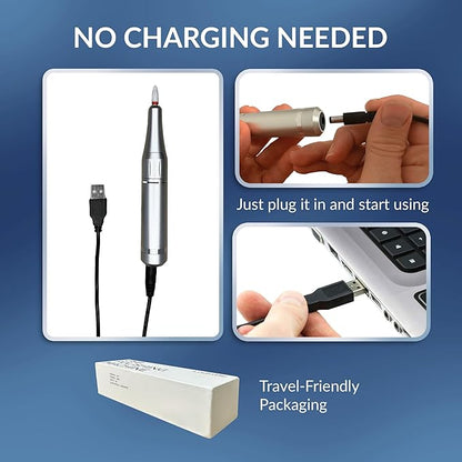 USB Polishing Machine, Portable Electric Mini Polisher 35000 RPM for Edge Correction Smoothing After Repair Cleaning Creating a Shiny Surface, Polishing Head Set with Step-by-Step Instructions