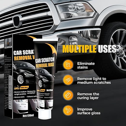 Scratch Remover for Vehicles, 2025 New Car Scratch Repair Paste Car Scratch Remover with Wipe and Sponge, Car Polishing Wax Scratchs Remover Cars Paint Scratchs Repair Kit for Deep Scratches (2)