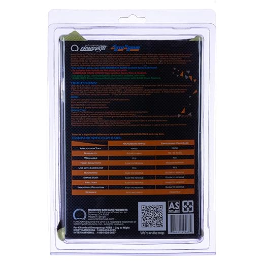 Nanoskin AUTOSCRUB Surface Prep Towel Medium Grade- Patented Clay Bar Replacement Tool to Remove Embedded Contaminants Before Wax & Coating | Safe for Painted Surface, Glass, Plastic, Metal & More 12" x 12"