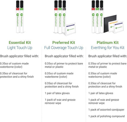 TouchUpDirect KU/M6802 Indigo Blue Metallic Compatible with Ford Exact Match Touch Up Paint Brush - Platinum Kit