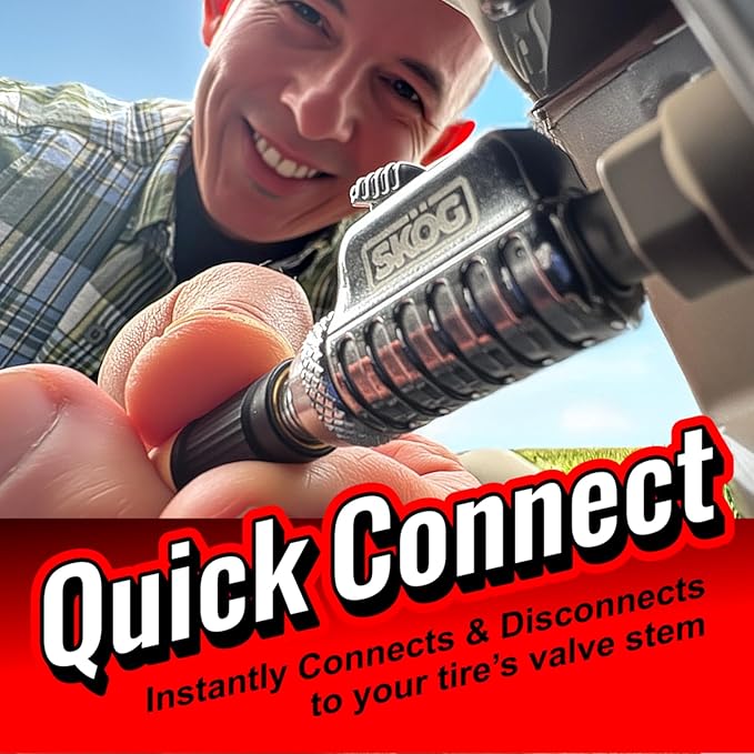 SKÖG Chuck Mates Platinum (1 Pack) Quick-Connect with Patented RatchetSeal Technology for Tire Inflators Open-Type