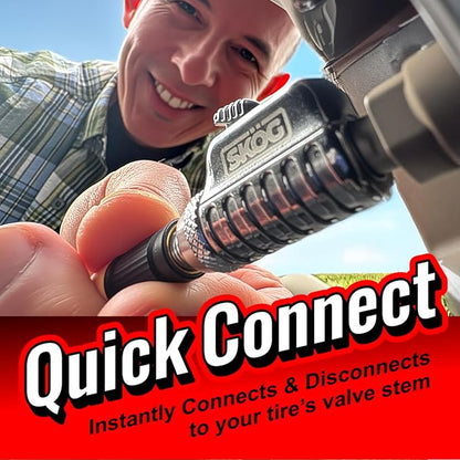 SKÖG Chuck Mates Platinum (1 Pack) Quick-Connect with Patented RatchetSeal Technology for Tire Inflators Open-Type