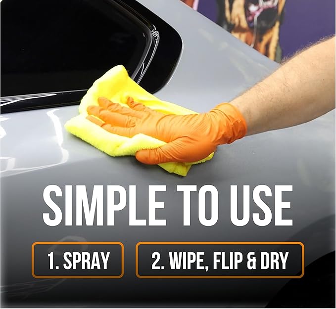 DERWAX Spray Car Wax Polish (25.4 fl oz) – Quick Detailer Spray Wax for Cars, Polymer Car Wax Spray for Paint & Plastic, No Streaks, Made in Italy