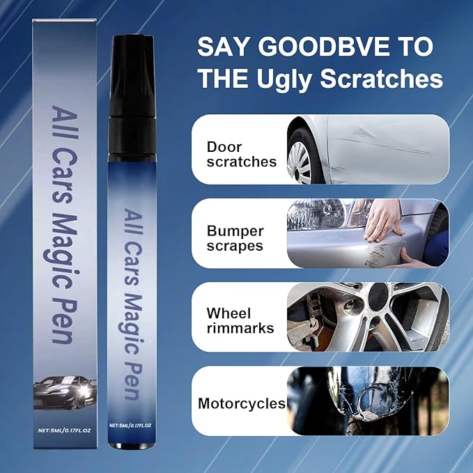Magic Car Scratch Removal Pen,Car Scratch Remover Pen,Car Scratch Remover,Efficient and Durable,Suitable for All Types of Scratch（2Pcs）