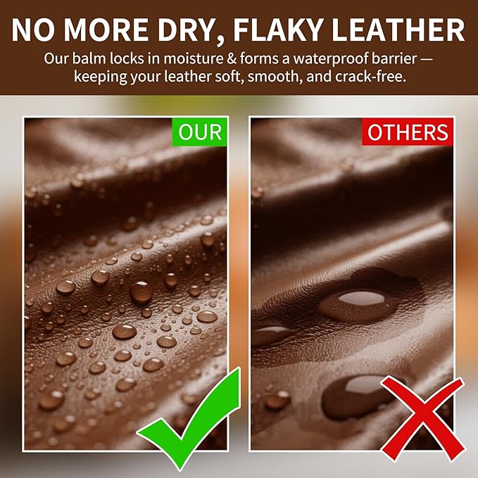 SHABEIBEI Leather Recoloring Balm with 100ml Mink Oil, Medium Brown Leather Repair Kit and Scratch Remover for Furniture, Car Seats, Sofas, Dye & Restorer for Couches, Vinyl, PU, Faux