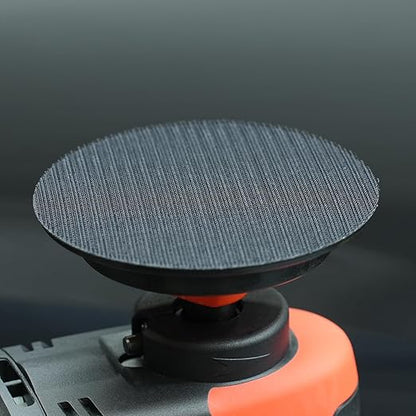 SPTA 2Pcs RO Rotary Flexible Backing Plate, Hoop-and-Loop Face PU Soft Backing Pad Used On Rotary Polisher Sander for Sanding Polishing Buffing Finishing (M14 Thread, Orange, 6Inch (150mm))