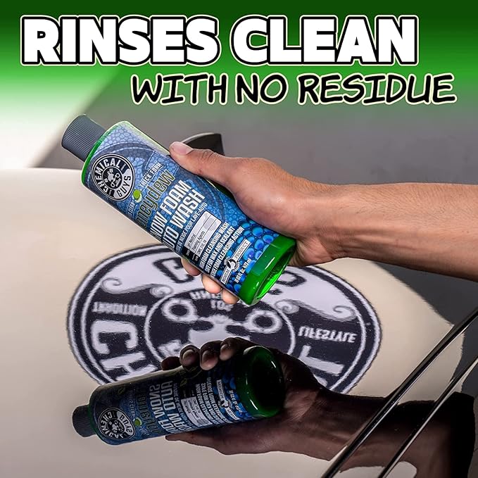 Chemical Guys Honeydew Snow Foam Auto Wash Cleanser 2 Pack (2 X 16 Fl. Oz.) - (Works with Foam Cannons, Guns or Bucket Washes) Safe for Trucks, Motorcycles, RVs & More, Honeydew Scent - CWS_110_1602
