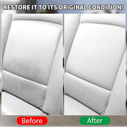 BSCPAM White Leather Recoloring Balm with 100ml Mink Oil,Leather Couch Scratch Remover,Leather Repair kit for Vinyl Furniture and Car Interior,Leather Dye Paint,Mink Oil for Leather
