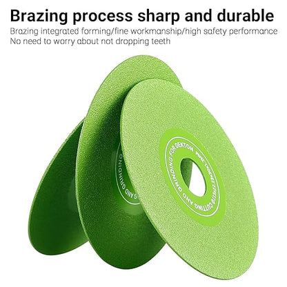 LOZLIN 10PCS 4.5"(115 * 22.23mm) Diamond Grinding & Cutting Discs - Flat Angle Grinder Blades with 7/8" Arbor for Marble/Quartz/Ceramic/Glass (10)