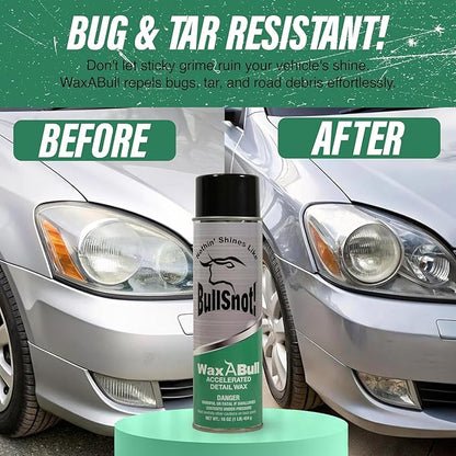 WaxABull Accelerated Detail Auto Wax 10899009 - Quick Shine Truck and Car Polishing Wax 16oz