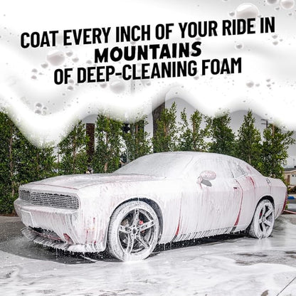 Chemical Guys CWS_402 Mr. Pink Super Suds Shampoo & Superior Surface Cleaning Soap, 128 fl oz (1 Gallon) + HOL144 TORQ Foam Cannon Snow Foamer , Works With Pressure Washer (2 Items)