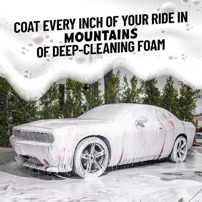 Chemical Guys EQP339 TORQ Professional Foam Cannon & Tough Mudder Truck Wash, Off Road ATV Heavy Duty Soap, 128 fl oz (1 Gallson), Lemon Scent