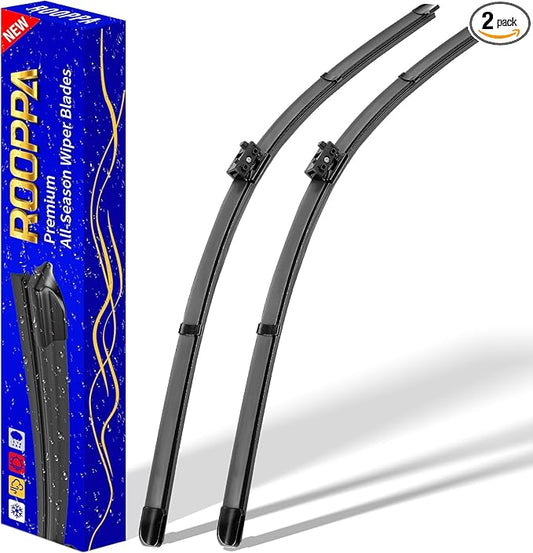 2 wipers Replacement for 2015-2020 MBZ C class and GLC class W205 C205 A205, Windshield Wiper Blades Original Equipment Replacement - 22"/22" (Set of 2)