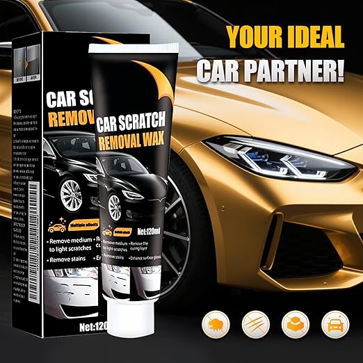 Scratch Remover for Vehicles, 2026 New Car Scratch Repair Paste Car Scratch Remover Car Polishing Wax Scratchs Remover with Wipe and Sponge Cars Paint Scratchs Repair Kit for Deep Scratches (1)