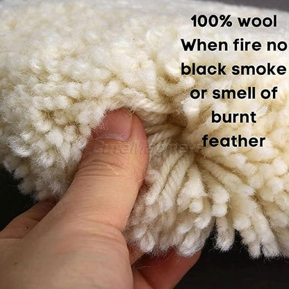 Woolous Wool Buffing Pads 7 inch + Cleaning Spur Tool Set for Revitalizing Polisher Compound Pads and Bonnets