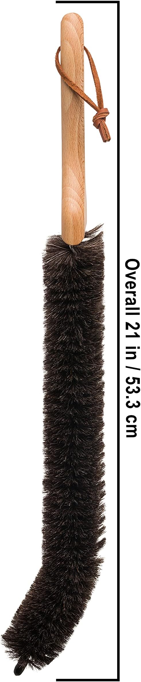 Redecker Goat Hair Bath Radiator/Hand Towel Dryer-Brush with Oiled Beechwood Handle, 19-5/8-Inches