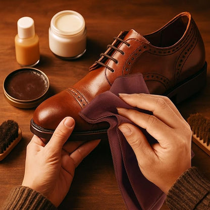 10 Pcs Shine Shoes Cloth Kit Polish Dauber Applicators Cleaning Leather Shoes Boots Microfiber Care Cloths Suede Cleaner