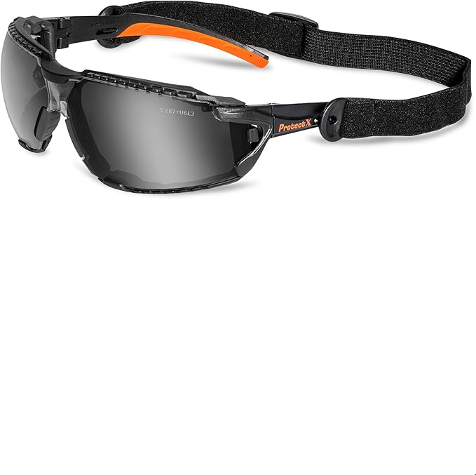 ProtectX Classic Safety Glasses, Anti-Fog Scratch Resistant Lenses, Protective Eyewear for Work, Indoor/Outdoor, ANSI Z87.1