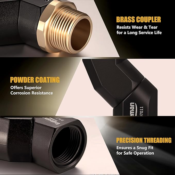 2pcs 3/4" NPT Fuel Hose Swivel - Multi-Plane 360° Rotating Connector for Fuel, Water, Diesel, Gasoline, Kerosene Transfer Pumps, Tanks, Nozzles