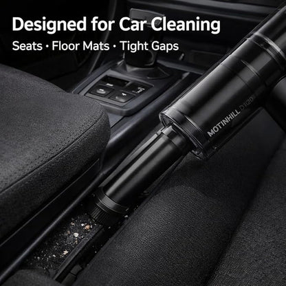 Handheld Vacuum Cordless with High Power Suction, Car Vacuum Portable Cordless, 3-Speed Control Mini Car Vacuum Cleaner for Car, Home & Office, USB-C Rechargeable, Transparent Black – D120