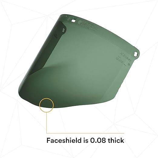 3M Polycarbonate Faceshield WP96C, Dark Green, 82702-00000, Pack of 1