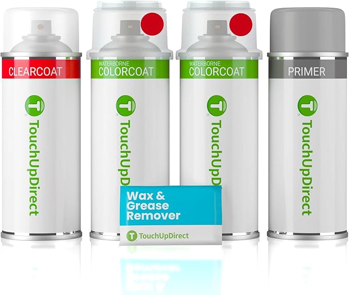 TouchUpDirect RR Ruby Red Metallic Tricoat Compatible with Ford Exact Match Touch Up Paint Aerosol - Preferred Kit