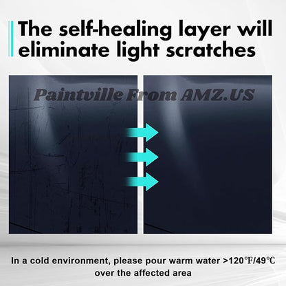 Paintville for Tesla Model Y 2020-2024 TPU PPF HD Clear Paint Protective Film Custom Fit Anti Scratch Self Healing Shield Guard Tesla Finishing Accessories for Headlight Fog Light