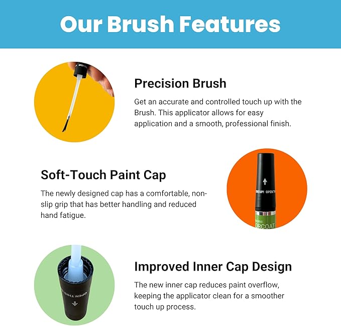 TouchUpDirect UM Agate Black Compatible with Ford Exact Match Scratch Repair Touch Up Paint - Brush Kit