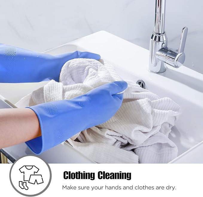 IUCGE Rubber gloves dishwashing 2 or 4 Pairs for Kitchen,Cleaning gloves for household Reuseable.