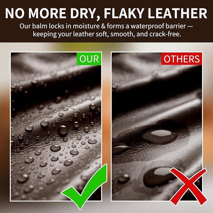 SHABEIBEI Leather Recoloring Balm with 100ml Mink Oil, Dark Brown Leather Repair Kit and Scratch Remover for Furniture, Car Seats, Sofas, Dye & Restorer for Couches, Vinyl, PU, Faux