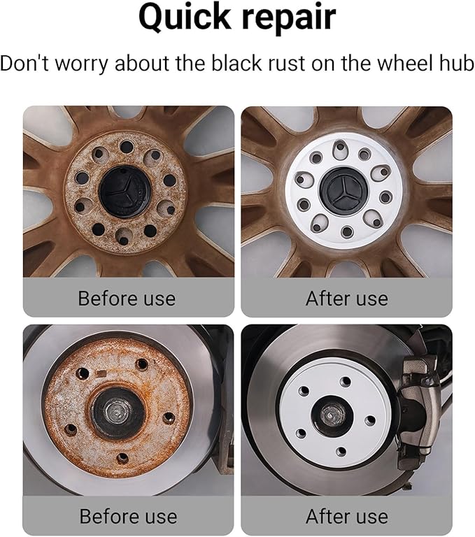 MYZKJBXNB Brake Hub Cleaning Kit, Wheel Hub & Stud Cleaner with 5 Pads, Drill/Impact Wrench Compatible, Rust & Debris Removal (Wheel Hub Cleaning Kit)