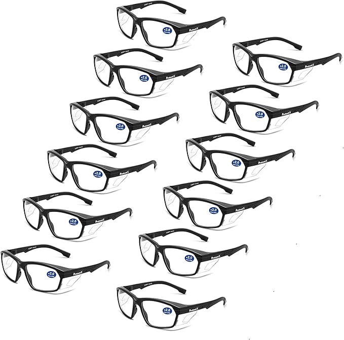 ProtectX Classic Safety Glasses, Anti-Fog Scratch Resistant Lenses, Protective Eyewear for Work, Indoor/Outdoor, ANSI Z87.1