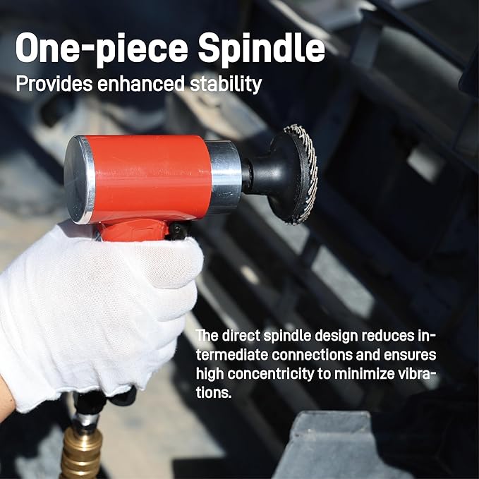 Pneumatic Mini Orbital Sander Grinder Polisher Kit, 2 inch Air Right Angle Surface Prep Tool with 41pcs Roll Lock Discs