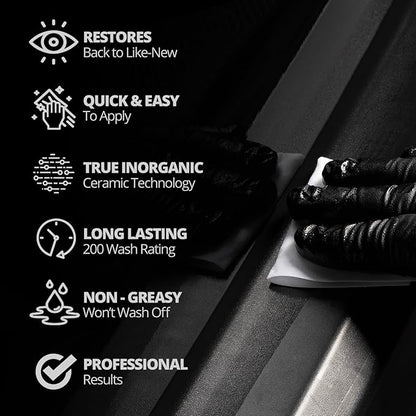 CERAKOTE® Ceramic Trim Coat Kit - Quick Plastic Trim Restorer - Ceramic Coating Guaranteed Restoration to Last Over 200 Washes – A Ceramic Coating, Not a Dressing
