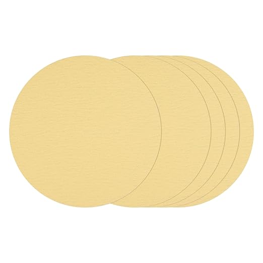 Kozelo 25 Pcs Sanding Discs 8 Inch 100 Grit Hook and Loop Random Orbital Sandpapers Suitable for Drywall Sander Wood Metal Furniture, Yellow